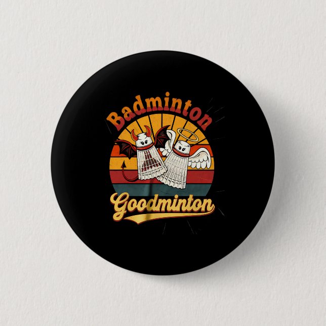 Badminton Goodminton Funny Sports Humor Knapp (Framsida)