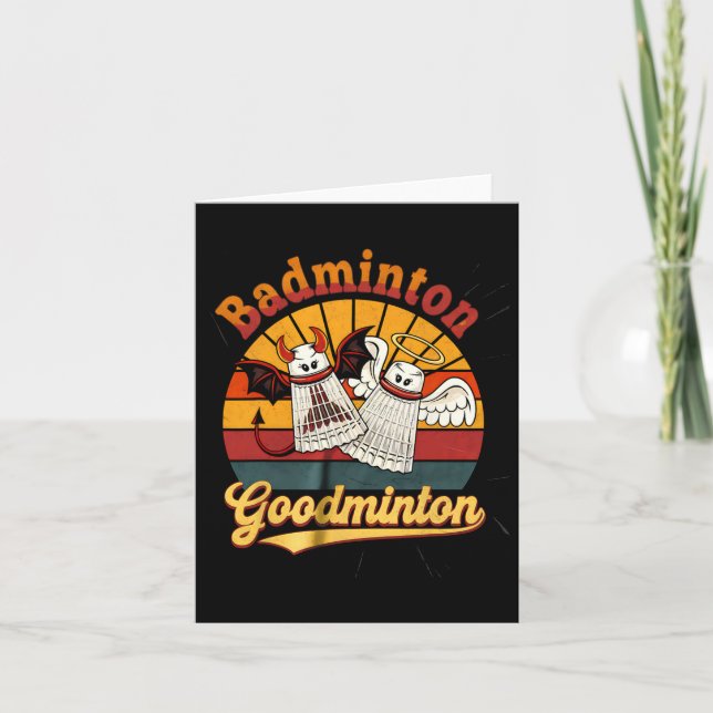 Badminton Goodminton Funny Sports Humor Kort (Framsida)