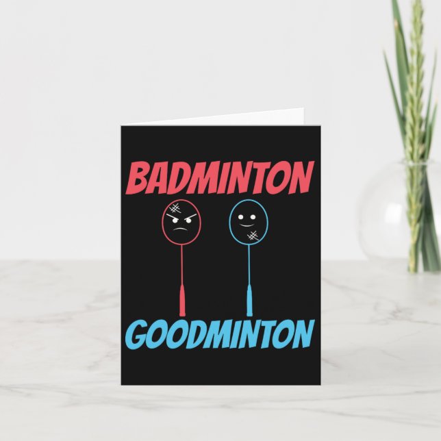 Badminton Goodminton Racket Meme Kort (Framsida)