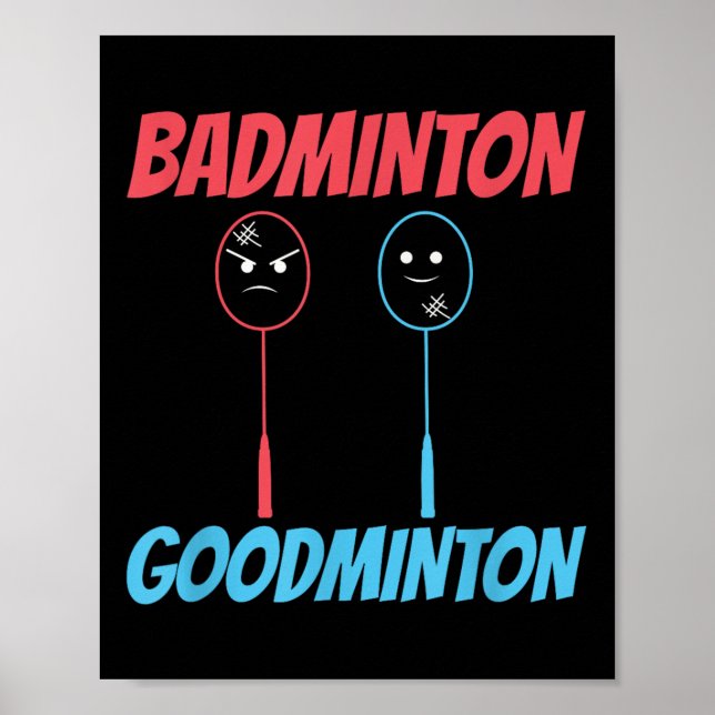 Badminton Goodminton Racket Meme Poster (Framsidan)
