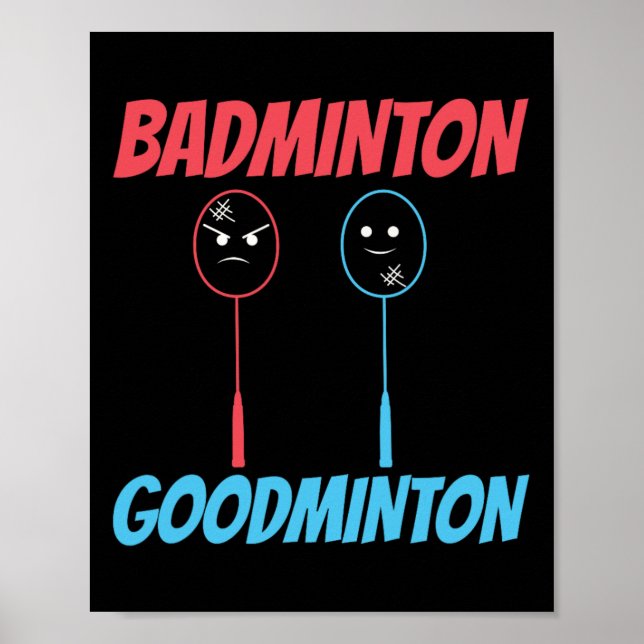 Badminton Goodminton Racket Meme Poster (Framsidan)