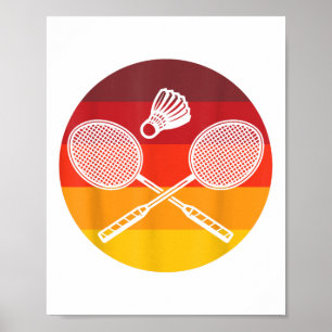Badminton Grafik Badminton Spelare Shuttle Sport Poster