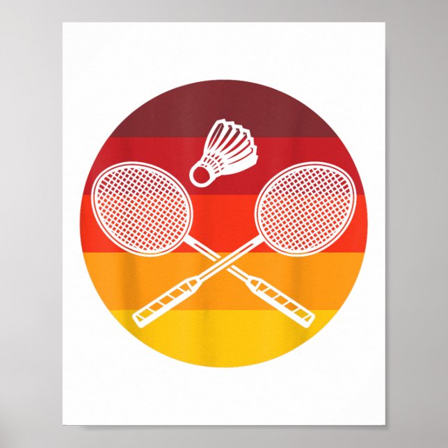 Badminton Grafik Badminton Spelare Shuttle Sport  Poster (Framsidan)