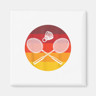 Badminton Grafik Badmintonspelare Fjäderboll Sport Magnet