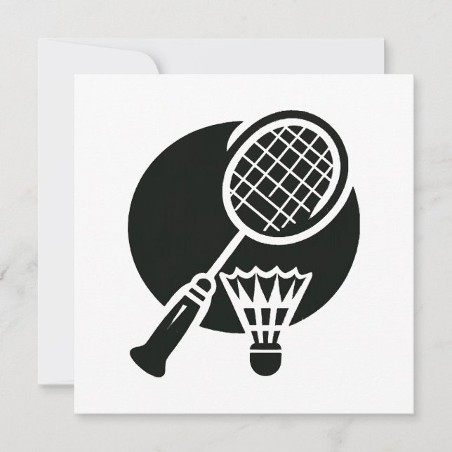 Badminton Grafik Inbjudningar (Framsida)