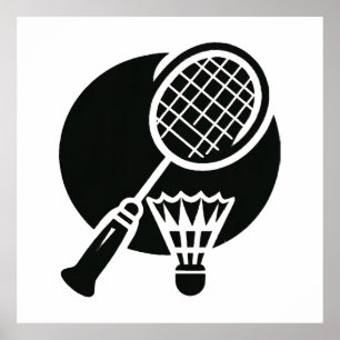 Badminton Grafik Poster