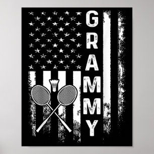Badminton Grammy American Flagga Vintage jul X Poster