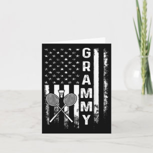 Badminton Grammy Amerikansk Flagga Vintage Jul X Kort