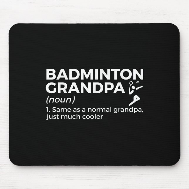 Badminton Grandpa Definition Funny Badminton Playe Musmatta (Framsidan)