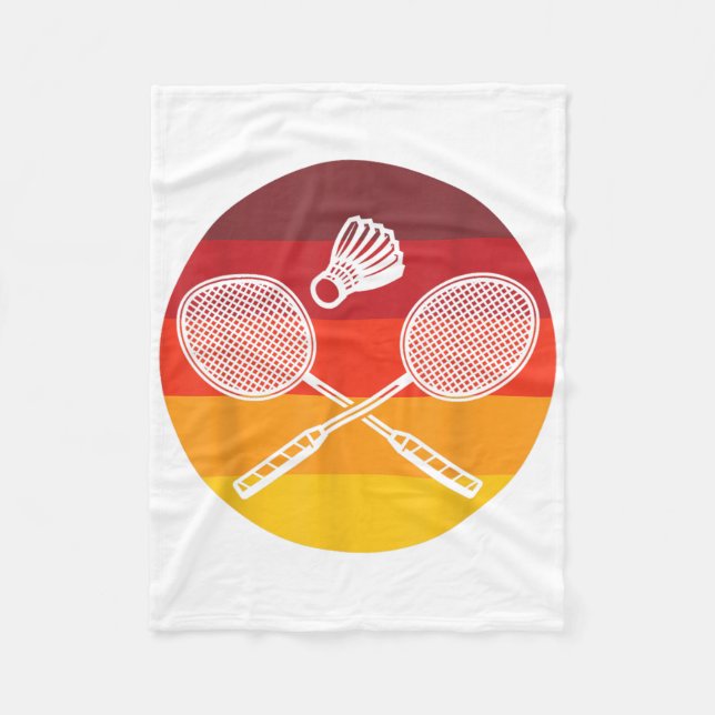 Badminton Graphic Badminton Player Shuttle Sports Fleecefilt (Framsidan)