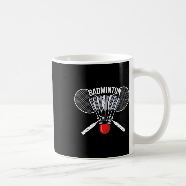 Badminton Graphic Badminton Player Shuttle Sports Kaffemugg (Höger)
