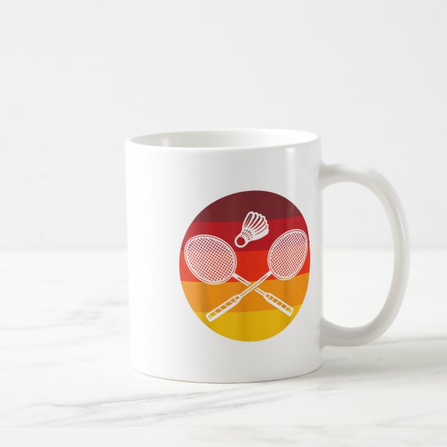 Badminton Graphic Badminton Player Shuttle Sports Kaffemugg (Höger)