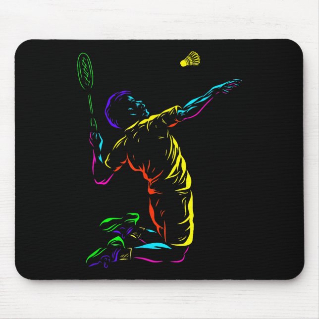 Badminton Graphic Badminton Player Shuttle Sports Musmatta (Framsidan)