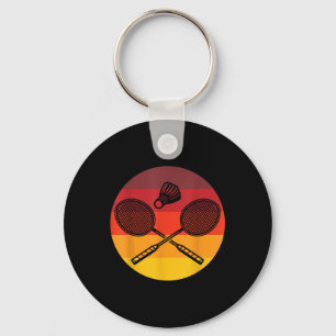 Badminton Graphic Badminton Player Shuttle Sports Nyckelring