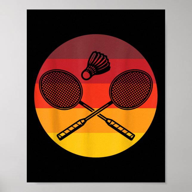 Badminton Graphic Badminton Player Shuttle Sports Poster (Framsidan)