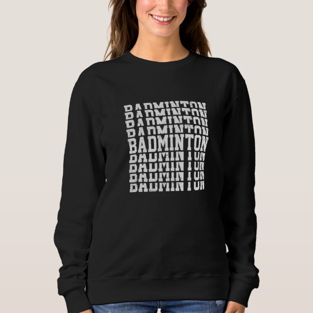 Badminton Graphic Badminton Player Shuttlecock Spo T Shirt (Framsida)