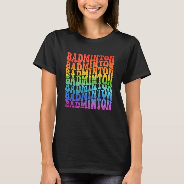 Badminton Graphic Badminton Player Shuttlecock Spo T Shirt (Framsida)
