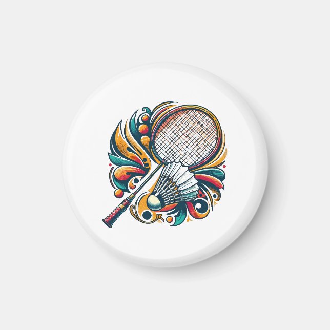 Badminton Graphic Magnet (Framsidan)