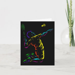 Badminton Guy Sketch Racquet Sport Shuttle Kort