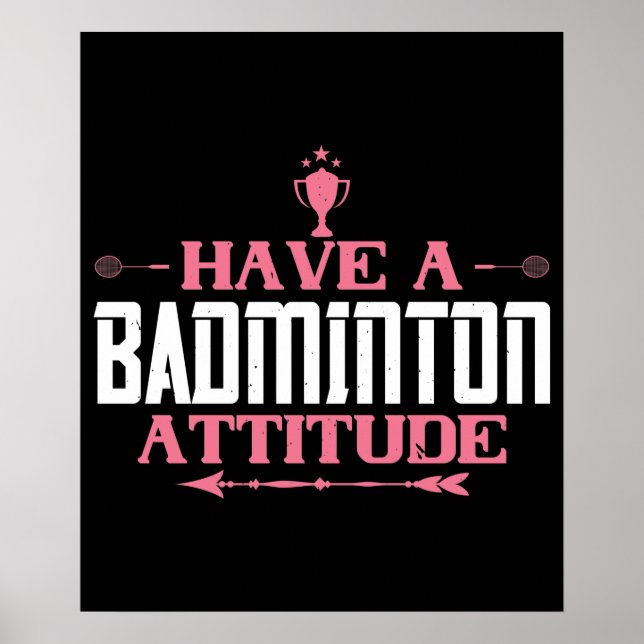 Badminton - Ha en Badminton-attityd Poster (Framsidan)