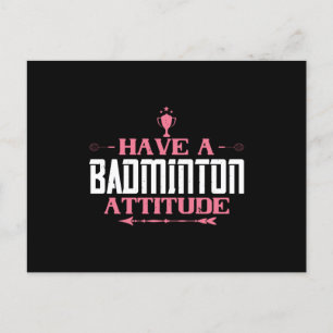 Badminton - ha en Badminton-attityd Vykort