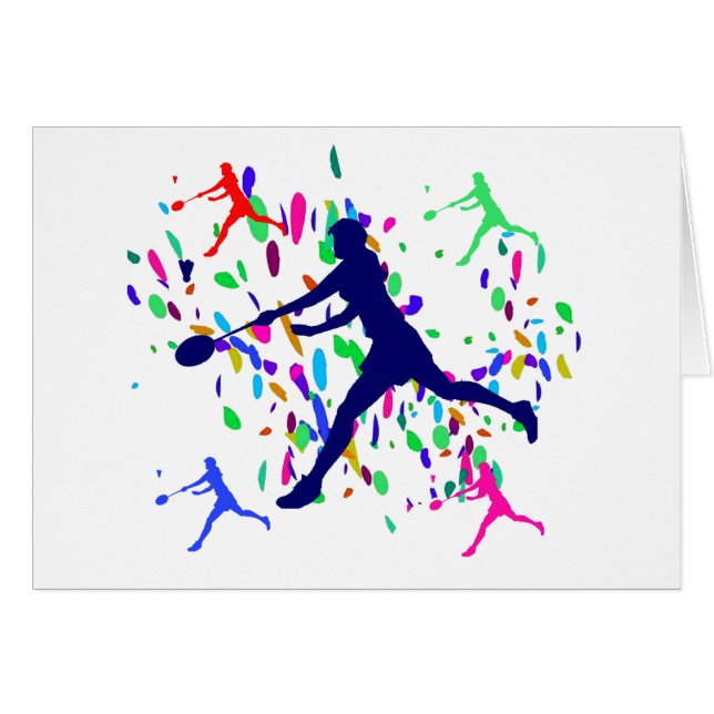 BADMINTON HÄLSNINGSKORT (Framsidan Horizontal)