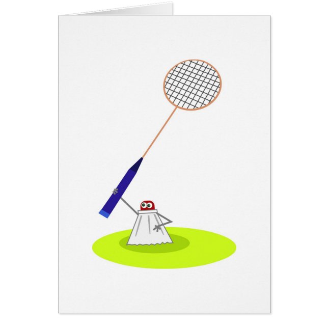 Badminton Hälsningskort (Framsidan)