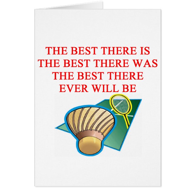 BADMINTON HÄLSNINGSKORT (Framsidan)