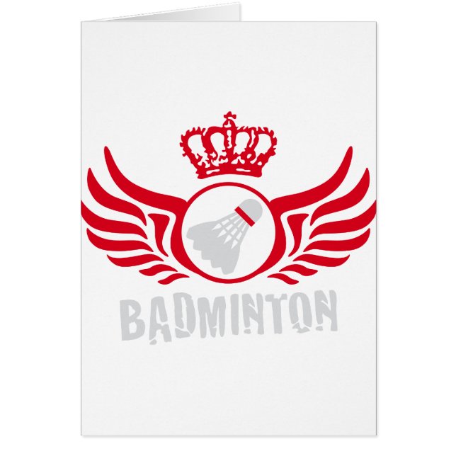 badminton hälsningskort (Framsidan)