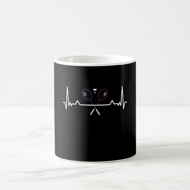 Badminton Heartslag Gift Kaffemugg (Center)