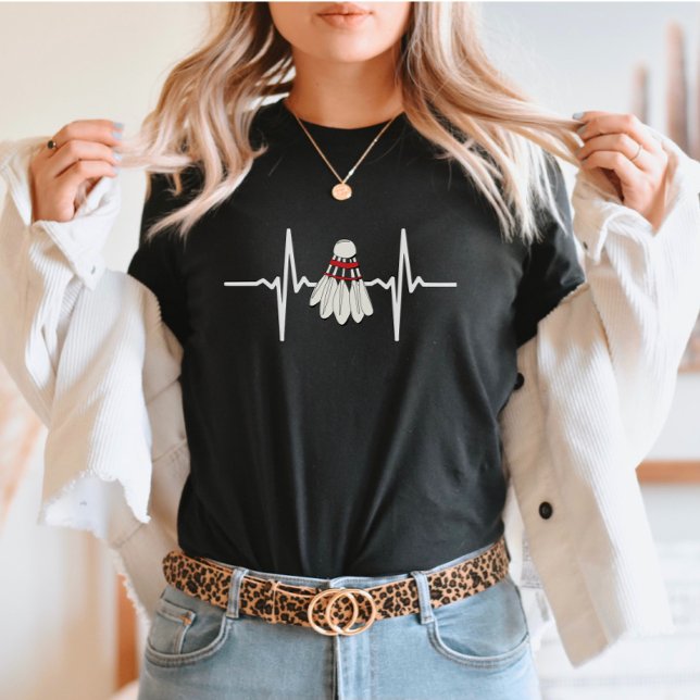 Badminton Heartslag och Birdie T Shirt (Skapare uppladdad)