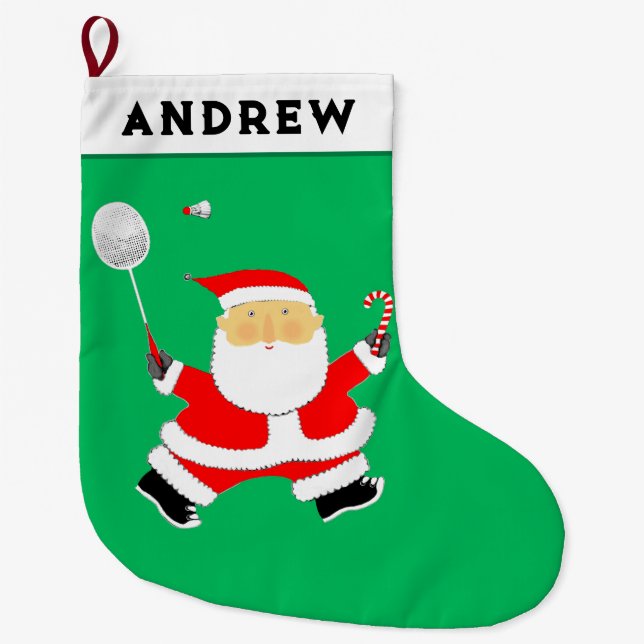 Badminton Helgdag Gift Stor Julstrumpa (Framsidan)