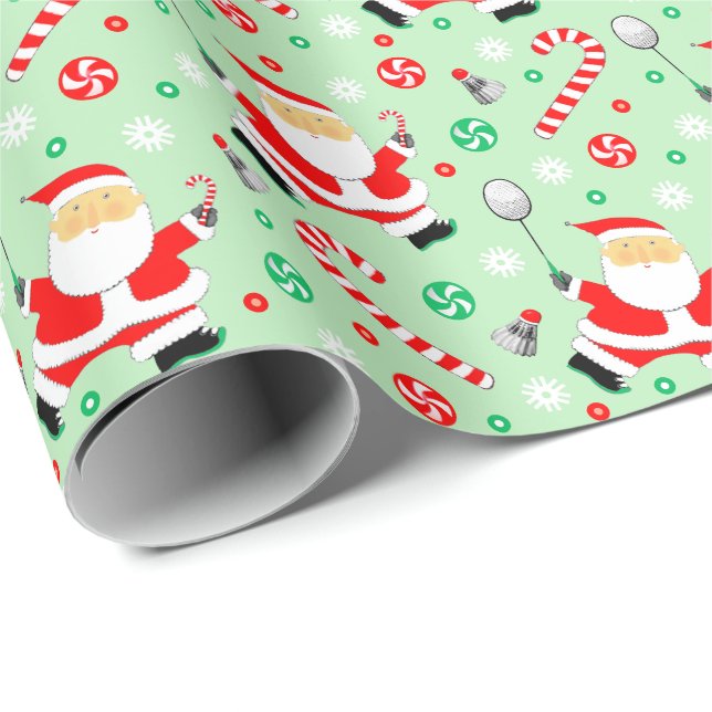 Badminton Helgdag Gift Wrapping Papper Presentpapper (Rullad Hörn)