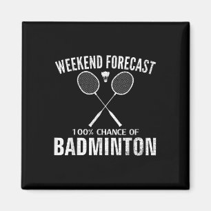 Badminton-helgprognos Rollig Badminton-spelare Magnet