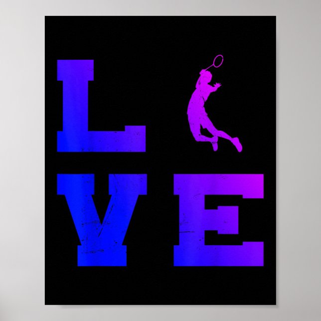 Badminton Herrar Damer Badminton Spelare Shuttle  Poster (Framsidan)