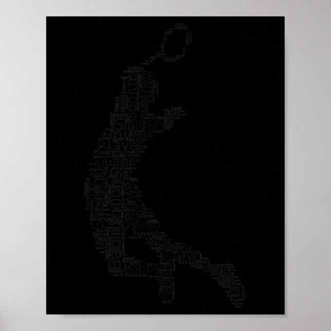 Badminton Herrar Damer Badmintonspelare  Poster (Framsidan)