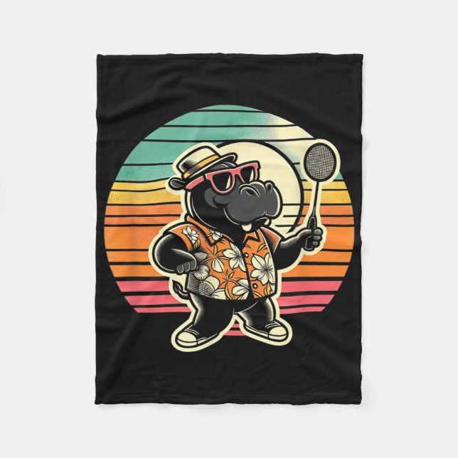 Badminton Hippo Shuttle Fleecefilt (Framsidan)