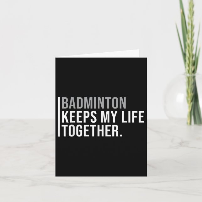 Badminton Hobby Badminton Player-citat Kort (Framsida)