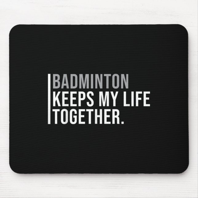 Badminton Hobby Badminton Player-citat Musmatta (Framsidan)