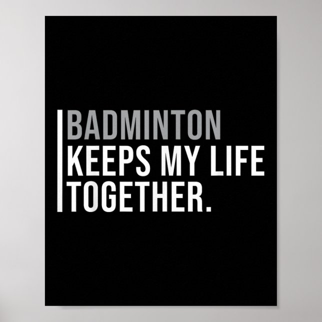 Badminton Hobby Badminton Player-citat Poster (Framsidan)