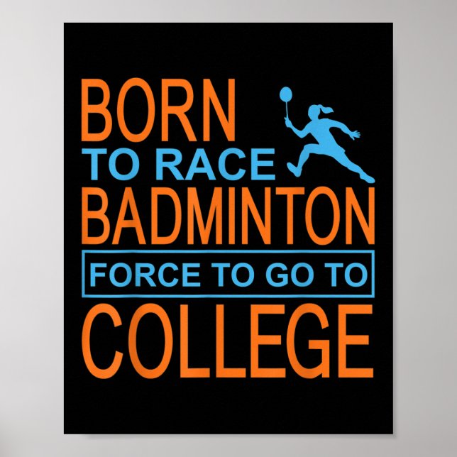 Badminton högskla kläder Shuttle  Poster (Framsidan)