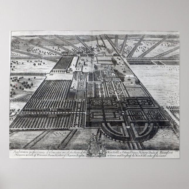 Badminton House i Gloucester County Poster (Framsidan)