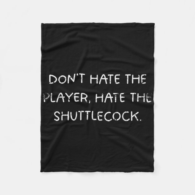 Badminton Humor_ hatar inte spelaren, fördröjer SH Fleecefilt (Framsidan)