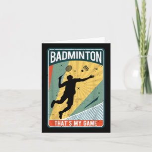 Badminton Hur jag rullar Vintagen slår mitt spel Kort
