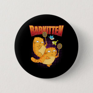Badminton I Badkitten Cat i Badminton Racket Shutt Knapp