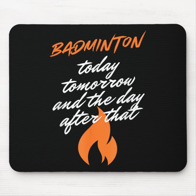 Badminton Idag I morgon Dagen Efter Racket Shuttle Musmatta (Framsidan)