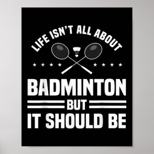 Badminton Idrottsperson Spel Sport Spelare Atlet R Poster
