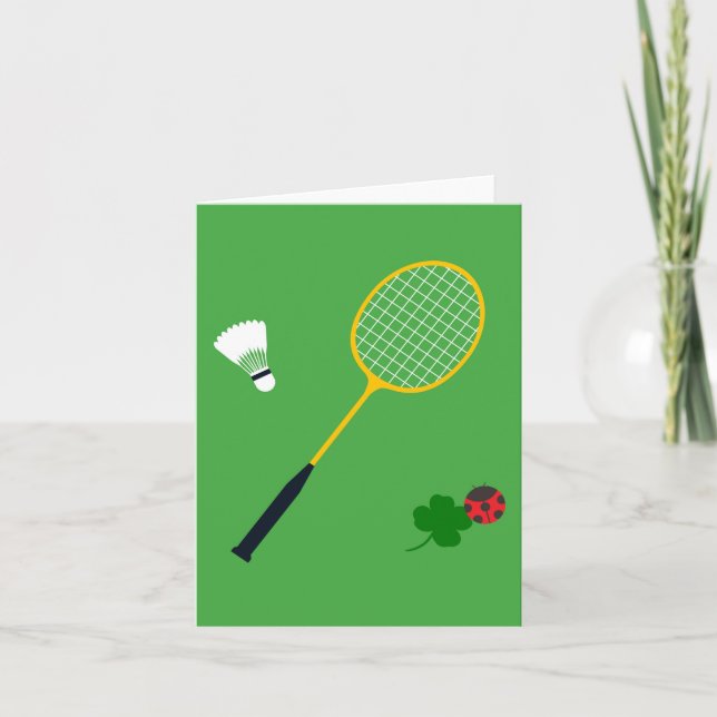 Badminton-inbjudningskort Kort (Framsida)