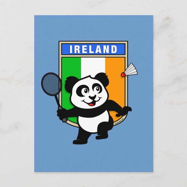 Badminton Ireland Panda Vykort (Framsida)