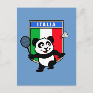 Badminton Italien Panda Vykort